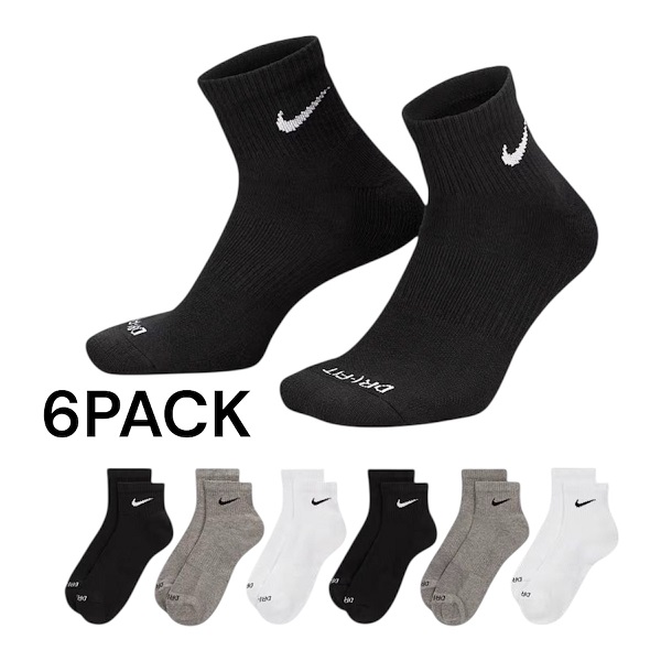 ΚΑΛΤΣΕΣ NIKE PERFOMANCE - ΠΑΚΕΤΟ 6 ΤΕΜΑΧΙΩΝ - N25