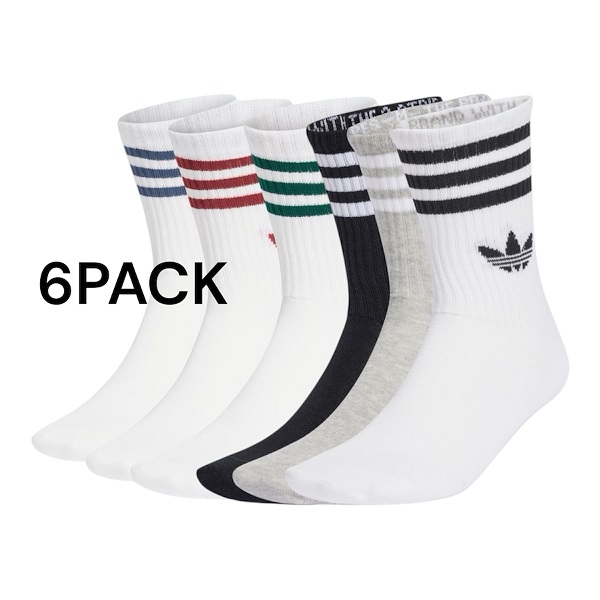 ΚΑΛΤΣΕΣ ADIDAS ORIGINALS - ΠΑΚΕΤΟ 6 ΤΕΜΑΧΙΩΝ